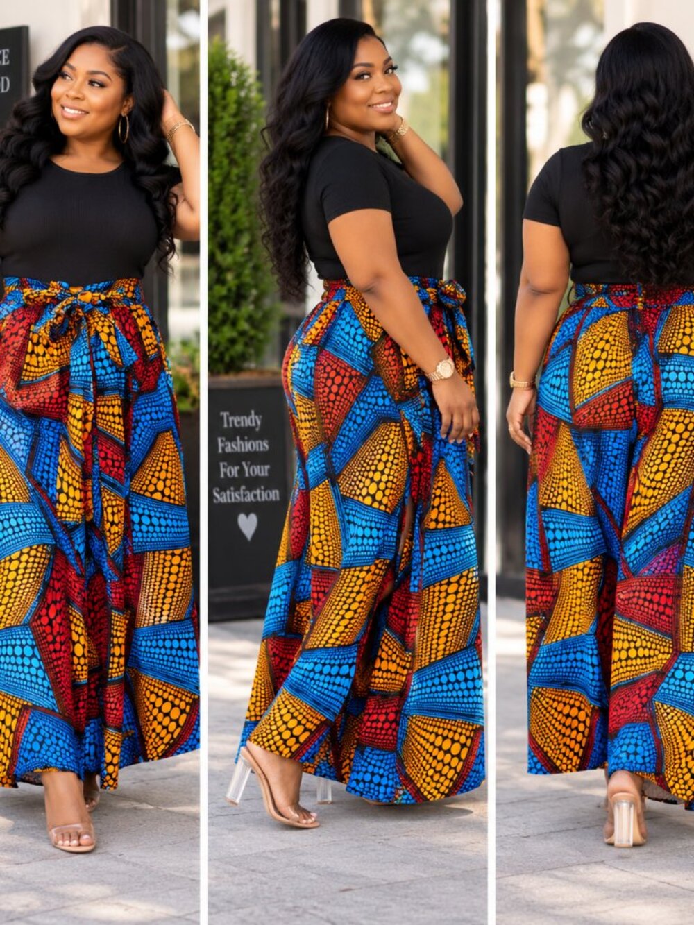Plus Size African Print Maxi Skirt | Colorful High-Waisted Long Skirt for Women